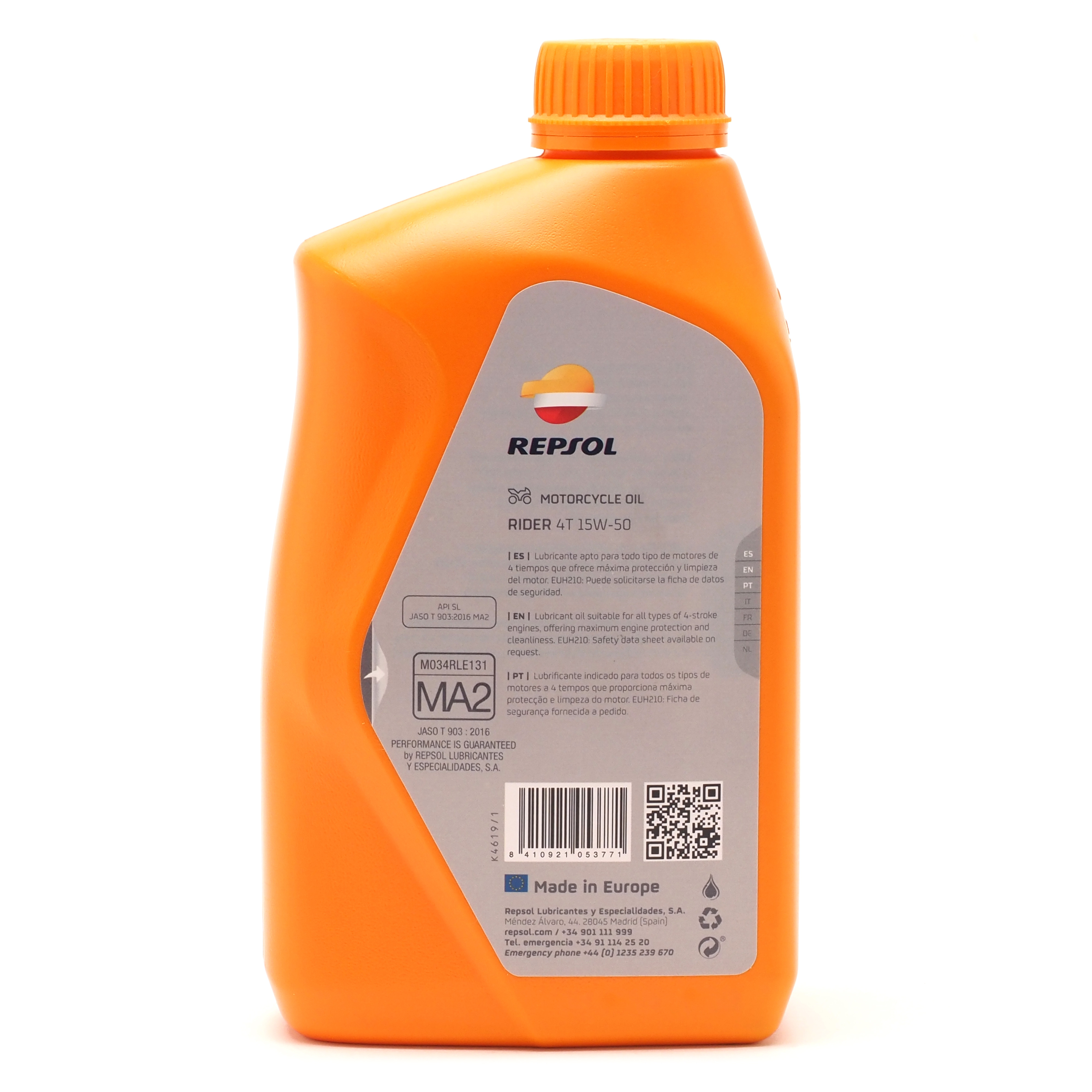 Repsol Motorrad Motoröl RIDER 4T 15W-50 1 Liter